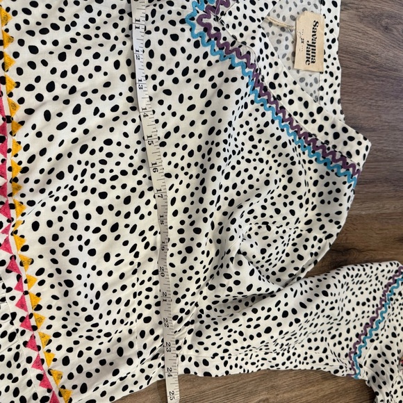 Savanna Jane Blouse Women 2XL Embroidered Polka Dot Bell Sleeve Shirt Top Boho - Picture 8 of 11